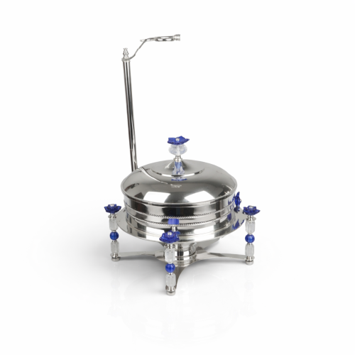 سخان طعام الوردة فضي ازرق 7 لتر