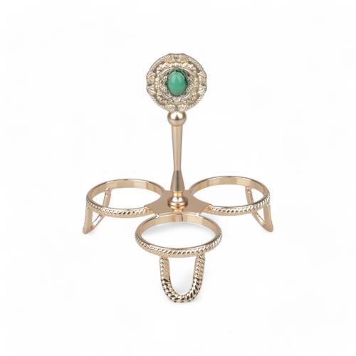 شيال فناجين كوين 3 حبات من سولتير، اللون ذهبي مطفي...