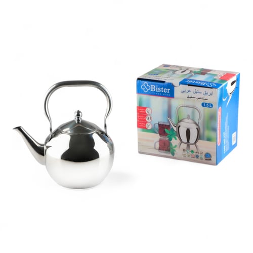 إبريق شاي من بستر، مصنوع من الستانلس ستيل سعة 2.0...