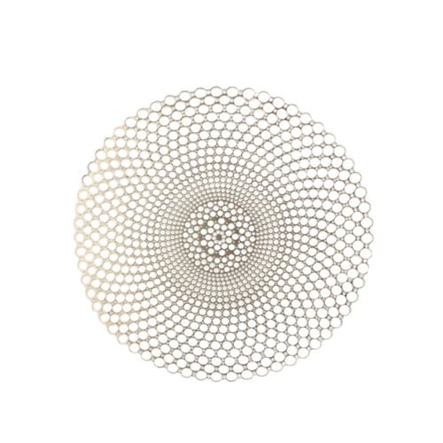 مفرش طاولة بنمط مجوف دائري الشكل لون ذهبي مقاس 37....