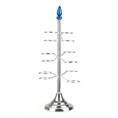 شيال فناجين قهوة من سولتير 12 حبة، لون فضي وأزرق