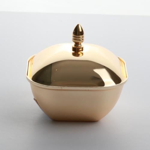 تمرية معدن من سوليتير ، مربعة بغطاء ، مقاس 10 سم ل...