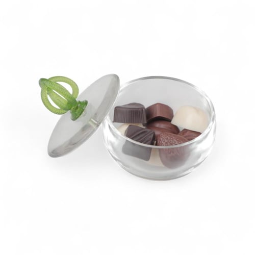 تمرية سنيك أكريليك من سوليتير، لون شفاف وأخضر، الق...