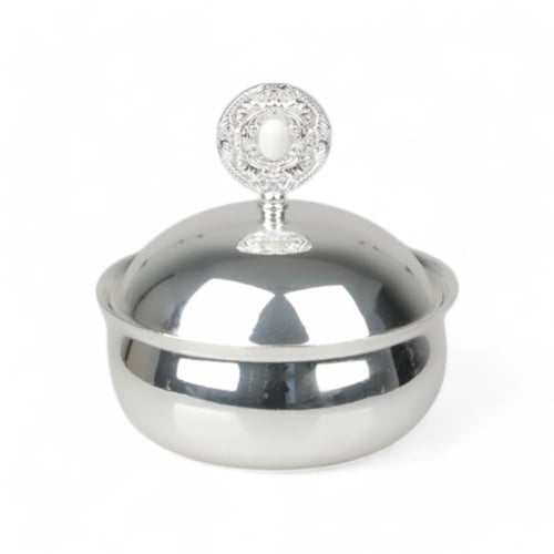 تمرية كوين فضي & أبيض من سولتير, القطر 12 سم, الإر...