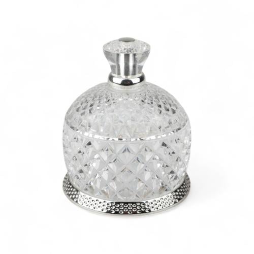 تمرية الشبك أكريليك بقاعدة معدنية، لون شفاف وفضي