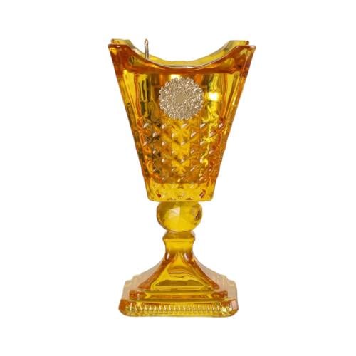 مبخرة الجوهرة كريستال من سولتير، لون عنبر، الإرتفا...