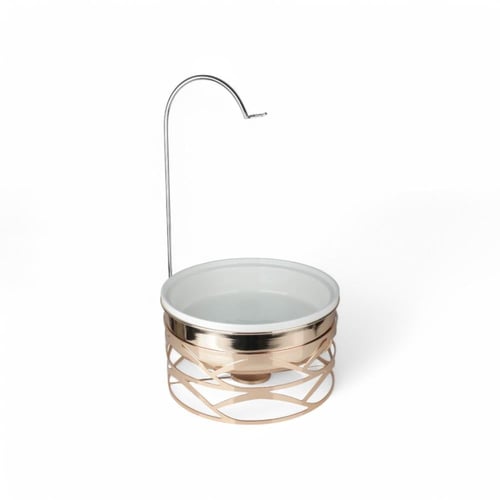 سخان طعام هندي من سوليتير، لون ذهبي وفضي، سعة 6 لت...