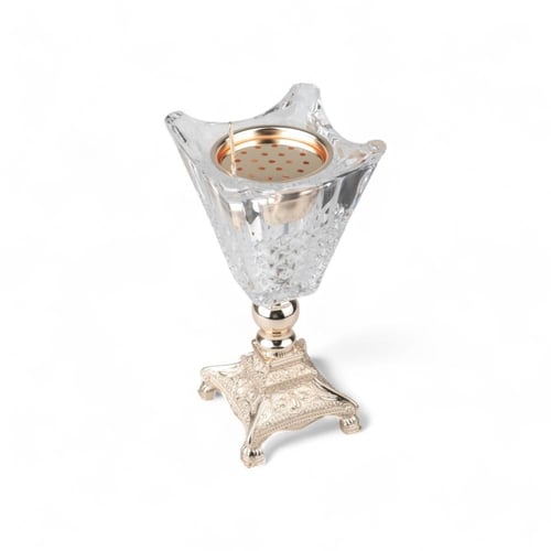 مبخرة كريستال من سوليتير، لون ذهبي وشفاف، الإرتفاع...