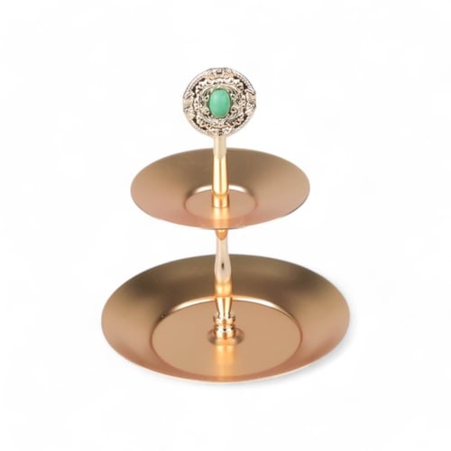 شيال حلى كوين من سوليتير، اللون ذهبي مطفي & أخضر,...