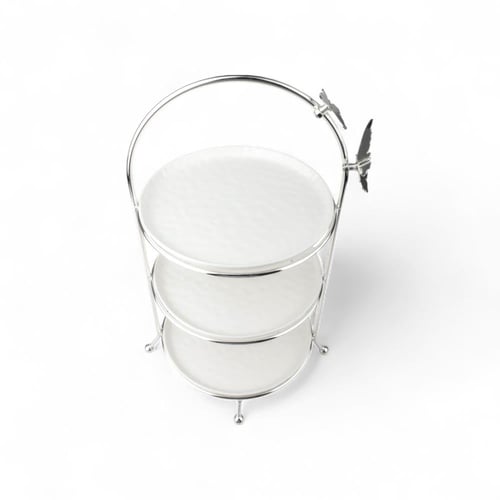 شيال الفراشة مدور الشكل 3 طبق بورسلان من سوليتير،...