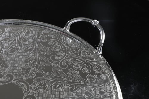 صينية تقديم فالنتينو من سوليتير , دائري الشكل , ال...