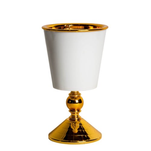 مبخرة صدف من سوليتر، لون ذهبي وأبيض، الإرتفاع 23 س...
