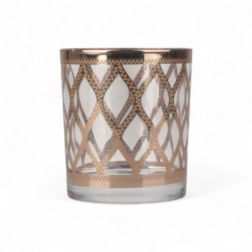 طقم كاسات مياه شبك، ذهبي شفاف, مكون من 6 قطع