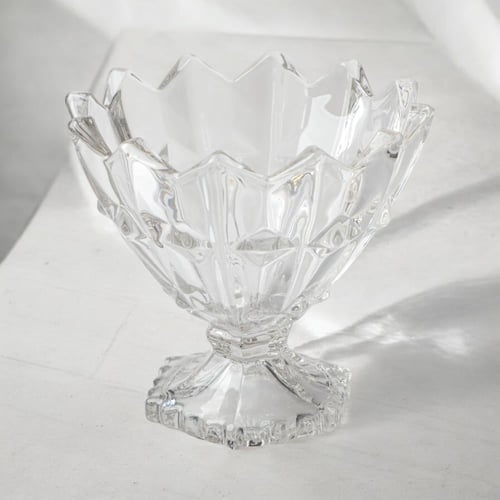 طقم كاسات حلا من كريستال، مكون من 2 قطعة، حجم صغير