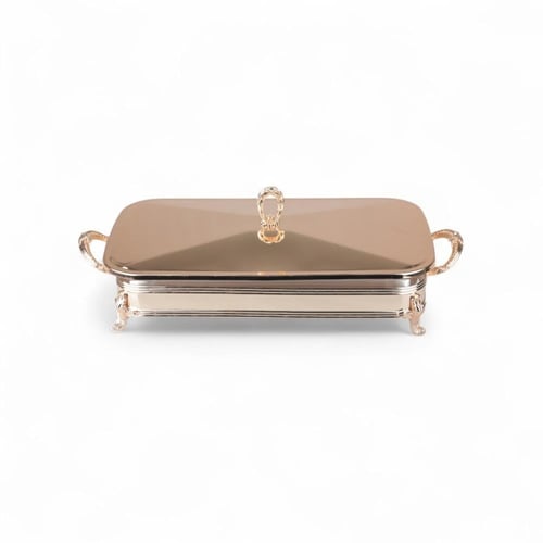 صينية فوبي بغطاء من سوليتير, اللون ذهبي، 3 لتر