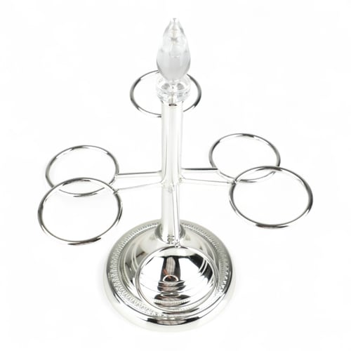 شيال فناجين قهوة من سولتير 6 حبات، لون فضي وشفاف