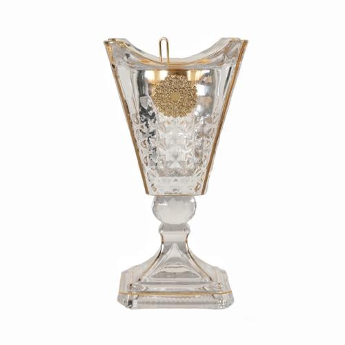 مبخرة الجوهرة كريستال من سولتير، لون شفاف بحواف ذه...