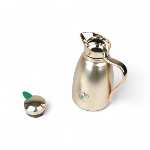 ترمس كوين من سولتير 1 لتر ، اللون ذهبي مطفي & بحجر...