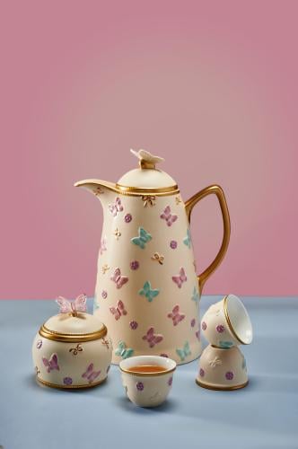 ترمس الفراشة بيج , بورسلان 1 لتر