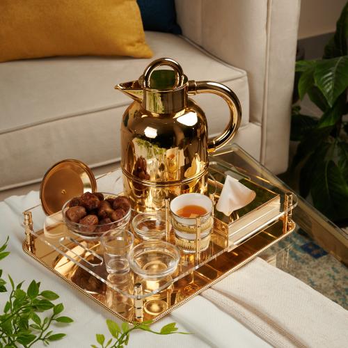 صينية تقديم سمو للضيافة الفردية, لون ذهبي