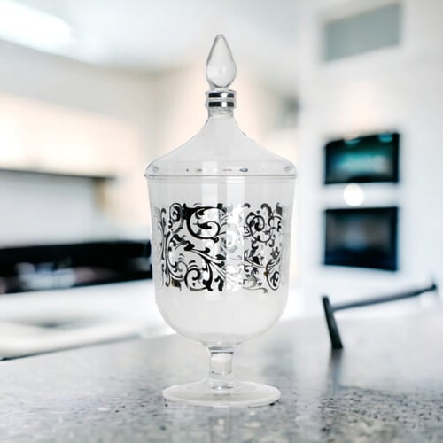 علبة حلويات من سوليتير، أكريليك حجم 11 سم لون شفاف...