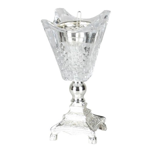 مبخرة كريستال من سوليتير، لون فضي وشفاف، الإرتفاع...