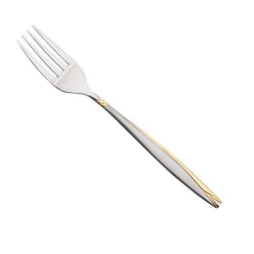 شوكة اكل بيستر لون فضي ، ذهبي