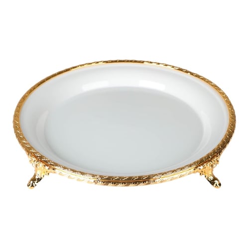 صحن تقديم فاخر ميلامين دائري ، من سوليتير 36 سم حج...