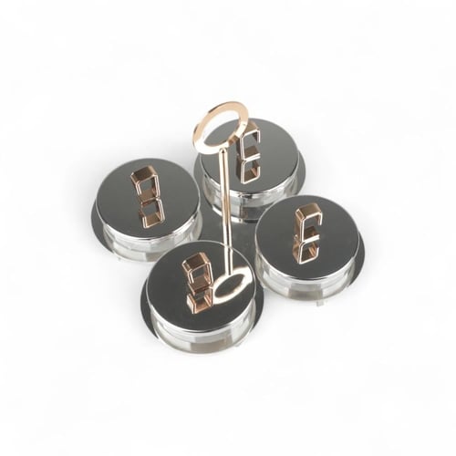 طقم تمرية من سوليتير، اللون فضي وذهبي، طقم 4 حبات...