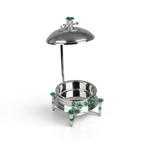 سخان طعام الوردة فضي اخضر 7 لتر