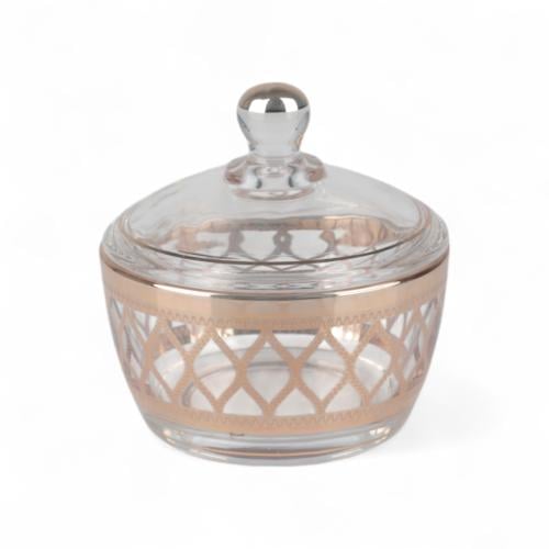 سكرية شبك شفاف وذهبي