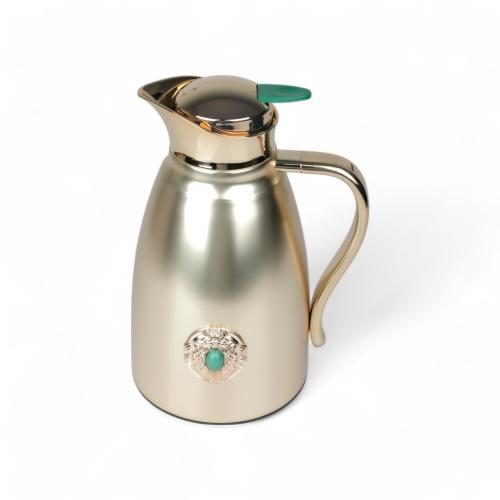 ترمس كوين من سولتير 1 لتر ، اللون ذهبي مطفي & بحجر...