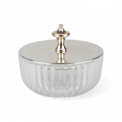 تمرية نسمة ذهبي وفضي زجاج