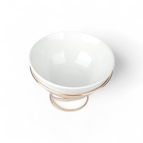 صحن تقديم فوبي مع قاعدة من سوليتير, اللون ذهبي, ال...