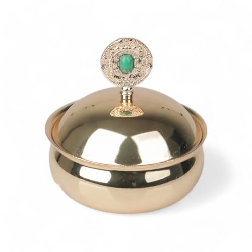 تمرية كوين ذهبي & أخضر من سوليتير, القطر 12 سم, ال...