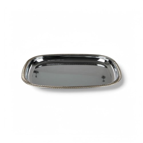 صينية تقديم كرم من سولتير, اللون فضي وذهبي, حجم وس...