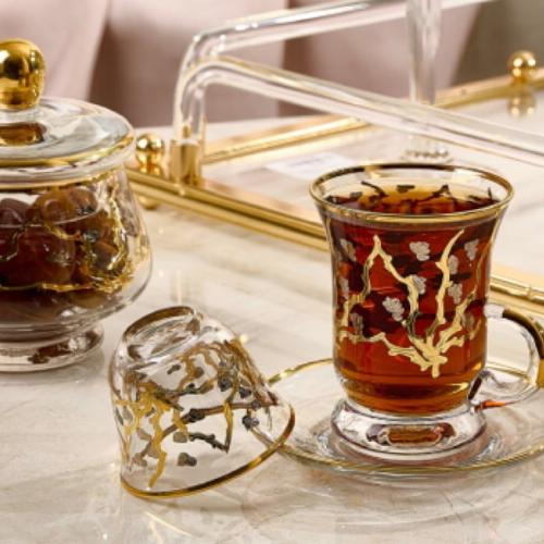 طقم فناجين أورو ، ايطالية ذهبي