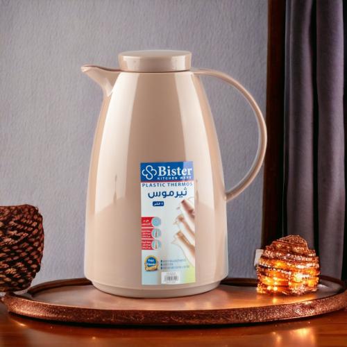 ترمس قهوة وشاي كلاسيكي من بستر، وردي ، سعة 1 لتر