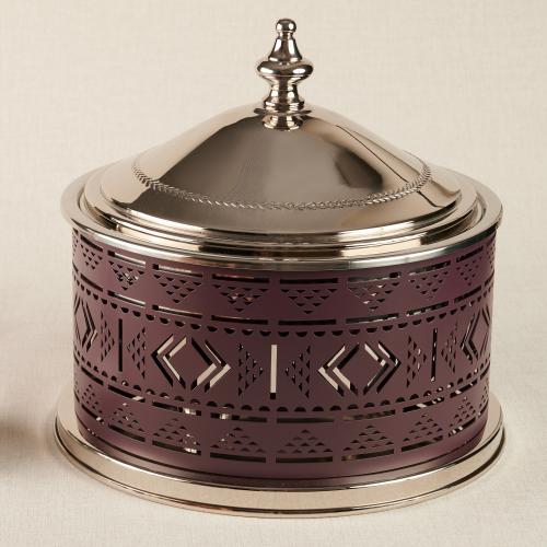 سخان طعام الدرعية هندي، لون بنفسجي وفضي، سعة 5 لتر