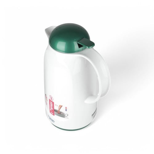 ترمس VALK ألماني ضغاط، اللون أبيض وأخضر، السعة 1 ل...