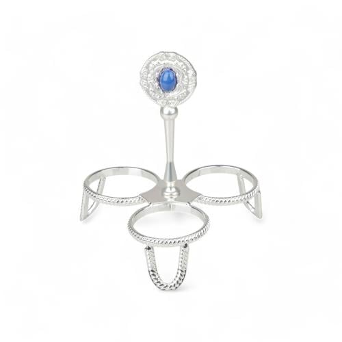 شيال فناجين كوين 3 حبات من سولتير، اللون فضي مطفي...