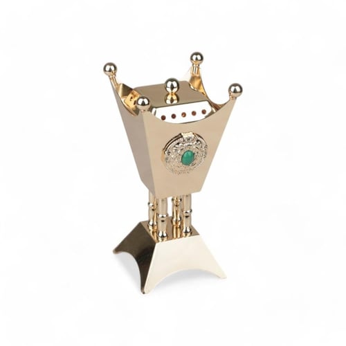 مبخرة كوين من سولتير، لون ذهبي وأخضر, الإرتفاع 22س...