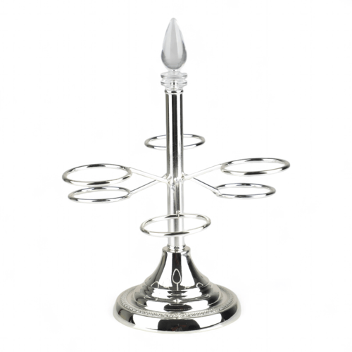 شيال فناجين قهوة من سولتير 6 حبات، لون فضي وشفاف