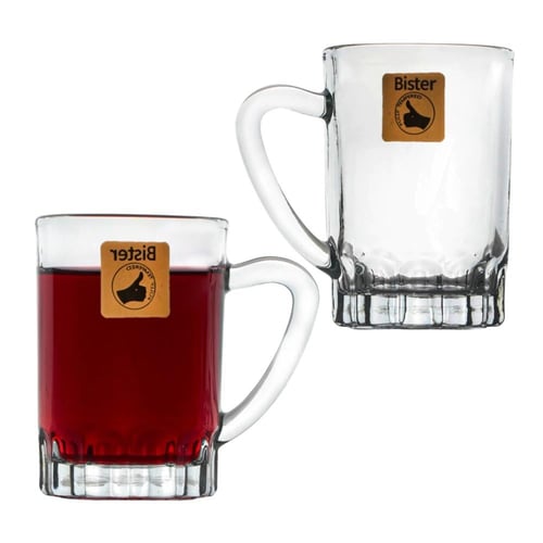 بيالات شفافة مقاومة للكسر، عدد القطع 6 بيالات