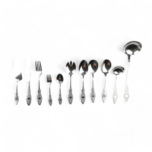 شنطة ملاعق وشوك من سولتير طقم 72 حبة، لون فضي بنقو...