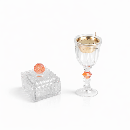 تنسيق لورا مبخرة وعلبة عود ، عسلي