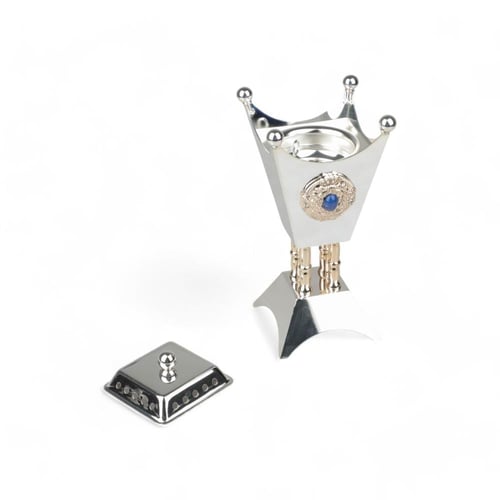 مبخرة كوين من سولتير، اللون فضي وذهبي وأزرق, الإرت...