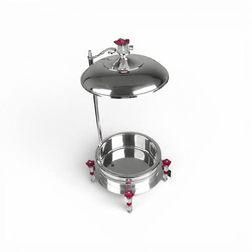 سخان طعام الوردة فضي احمر 5 لتر