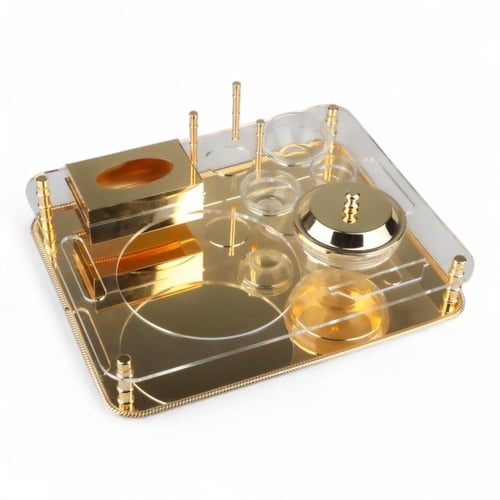 صينية تقديم سمو للضيافة الفردية, لون ذهبي