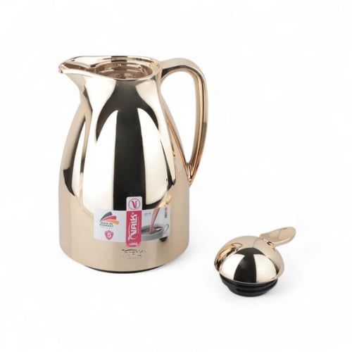 ترمس VALK ألماني , 2 لتر ضغاط , ذهبي